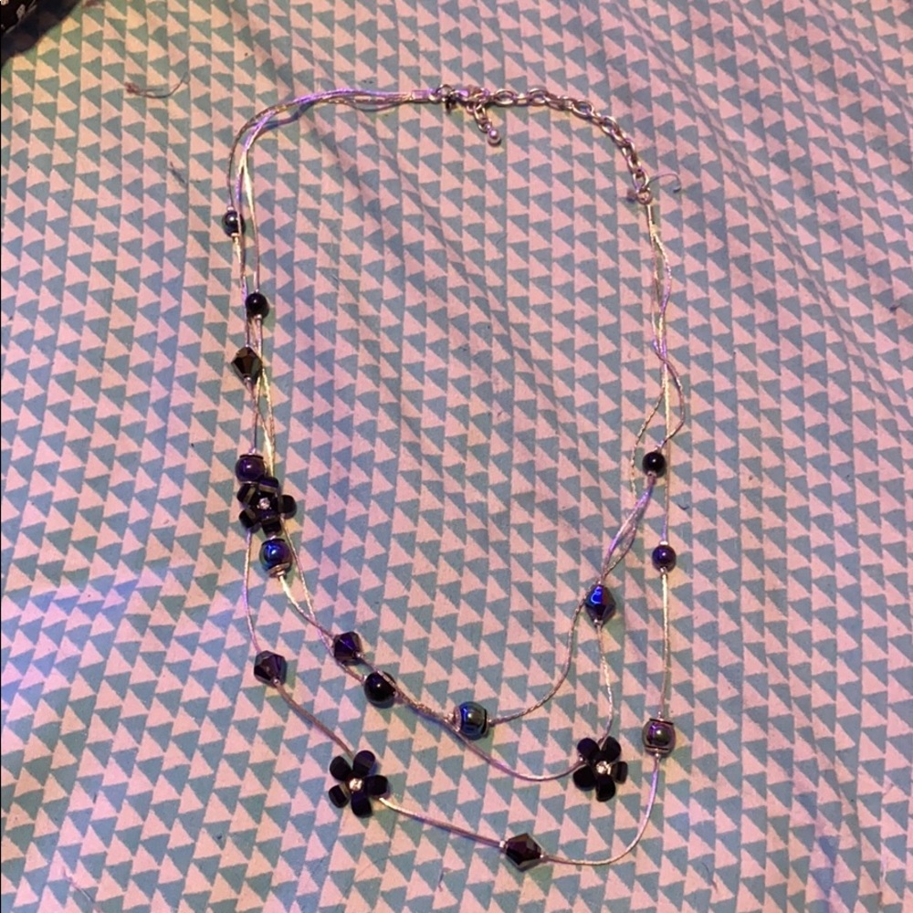 Flower beaded necklace